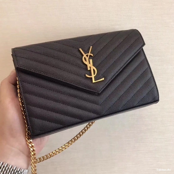 CHAIN MATELASSÉ CASSANDRE YSL WALLET 0717